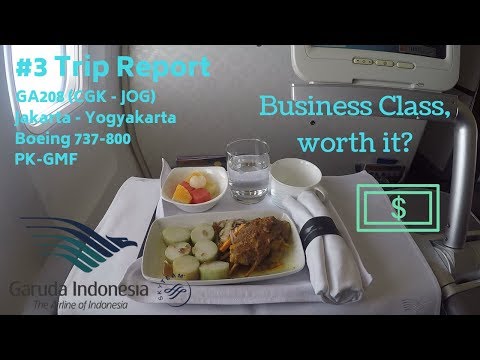Garuda Indonesia Jakarta to Yogyakarta Boeing 737 Business Class
