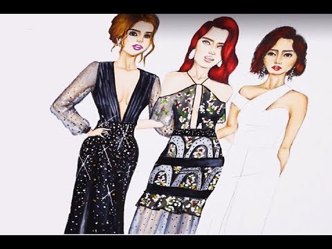 شرح تصميم ازياء الوان مائية مع التفصيل الممل معتمد