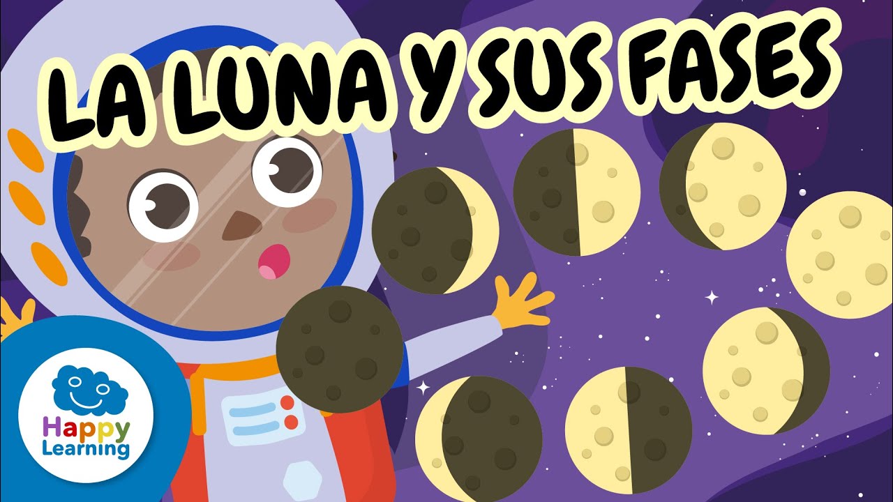 LA LUNA Y SUS FASES | LA TIERRA Y EL ESPACIO PARA NIÑOS | Happy Learning 🌏🌘🔁