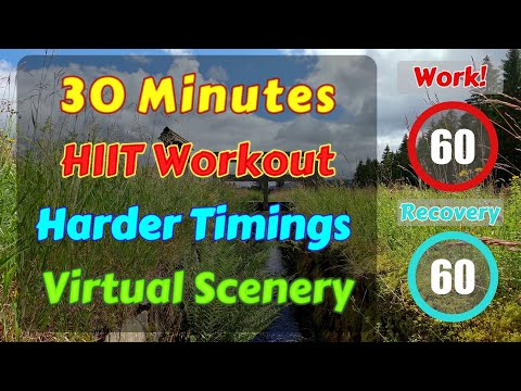 New 30 Minute HIIT Workout for Treadmill, Elliptical, Workout at Home - 4k POV Virtual Scenery