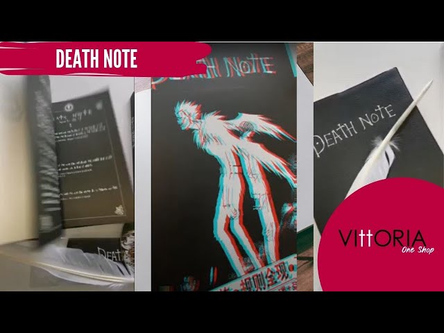 Vídeo relacionado con REOVE Cuaderno de notas de muerte con bolígrafo de plumas, cuaderno de cosplay con temática de anime de moda, el mejor regalo para los amantes del cosplay, se puede utilizar como diario y cuaderno