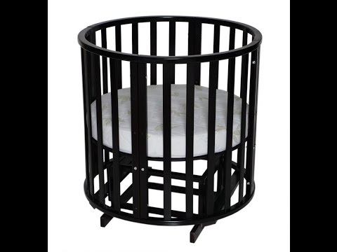 Сборка детской круглой кроватки-трансформер Антел 'Северянка-3'