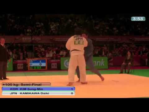 Judo Grand Slam Tokio 2010: Semi final  +100kg Kim Sung-Min (KOR) - Kamikawa Daiki (JPN)