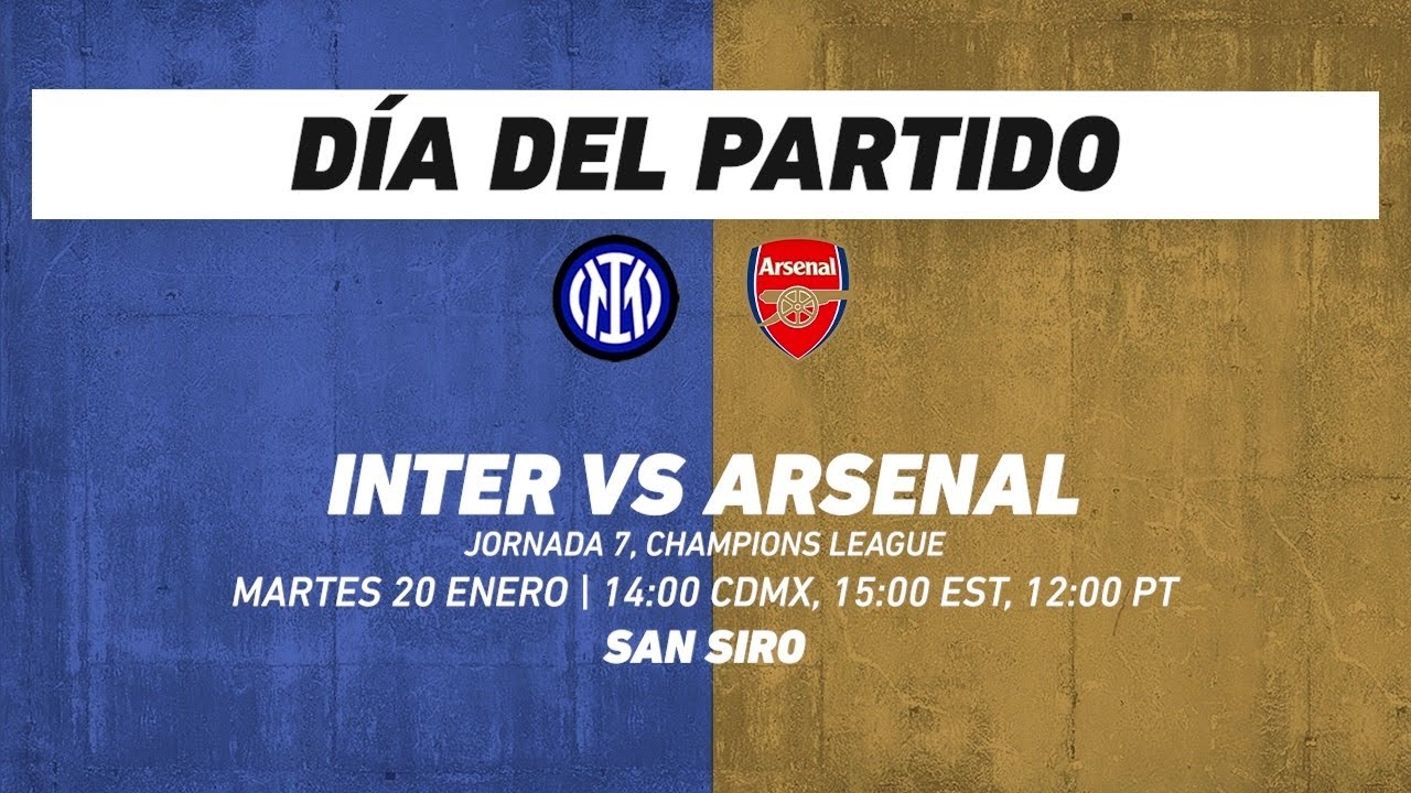 Inter vs Arsenal, frente a frente: Champions League