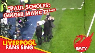 Scholes reacts to "Ginger Manc Tw*t" song by Liverpool fans