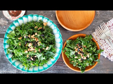 Kale and Almond Salad with Lemon Dressing Recipe - Eat Simple Food .com