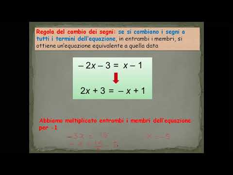 VIDEOLEZIONE -  2° principio di equivalenza e risoluzione di un'equazione