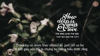 [Vietsub + Lyrics] How Deep Is Your Love - The Bird And The Bee