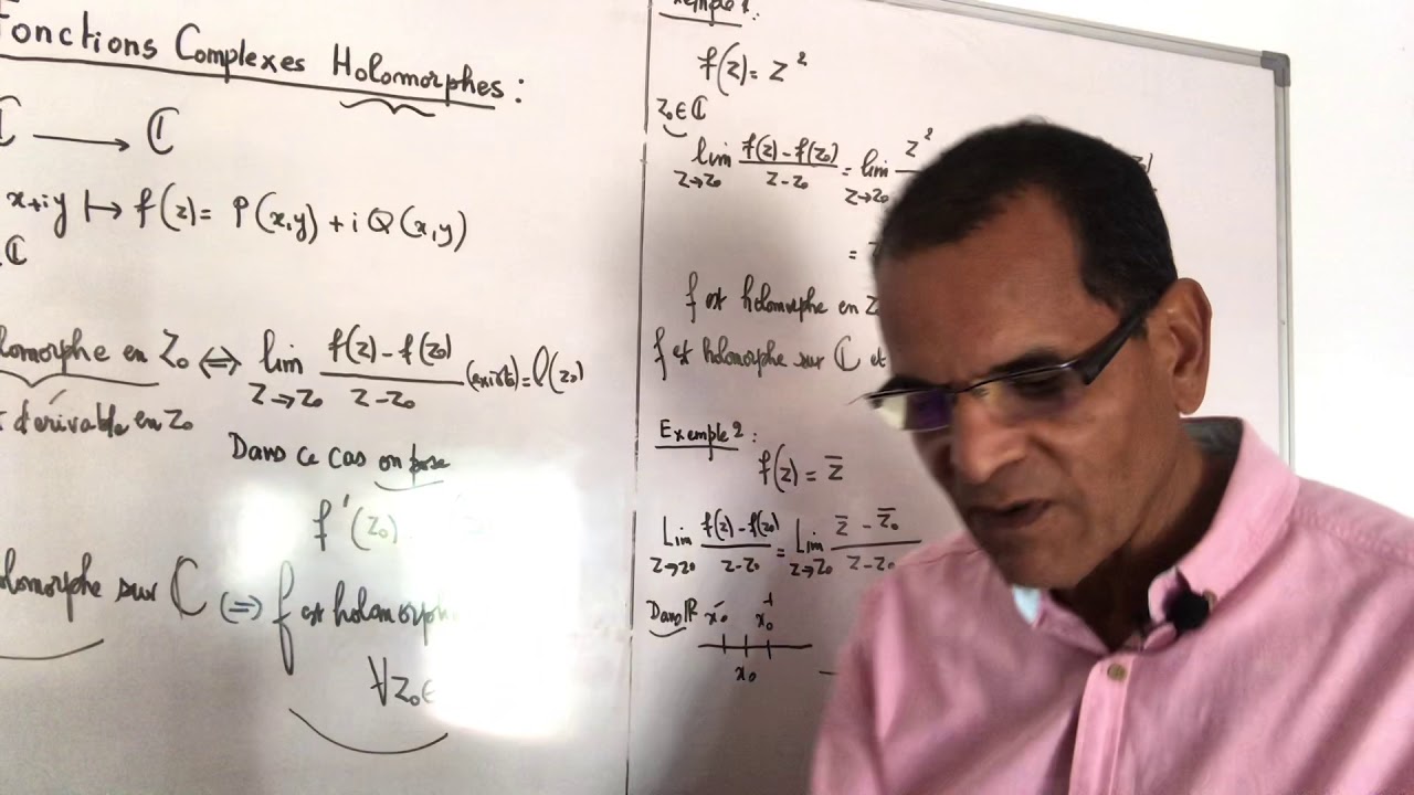 Analyse complexe (6/29):SMP/S3 Fonctions Holomorphes.