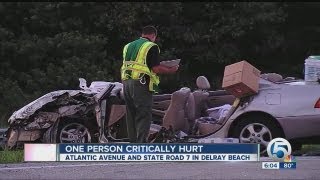 One critically injured after accident in Delray Beach Sunday morning