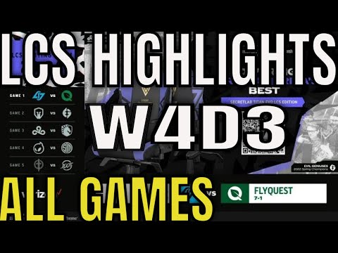 LCS Spring 2023 W4D3 Highlights ALL Games - CLG vs FLY, IMT vs EG, C9 vs TL, DIG vs TSM, GG vs 100