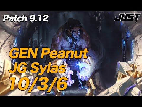 GEN Peanut JG Sylas vs Olaf Patch9.12 KR Challenger Ranked【LoL Full Replay】