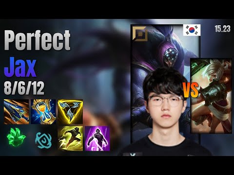 Perfect Top Jax vs Riven lol KR solo rank Full Game 15.23 | 퍼펙트 잭스 vs 리븐