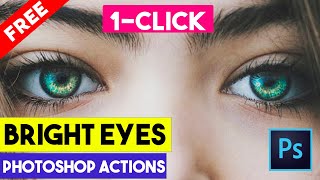 1-Click Brighten Eyes in Photoshop Actions Free Download
