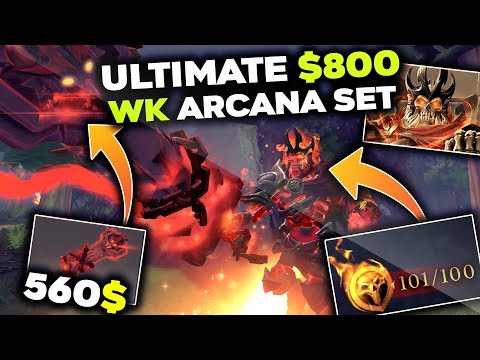 $800 MOST EXPENSIVE & MOST EPIC Ultimate Wraith King ARCANA Mixed Immortal Set Dota 2