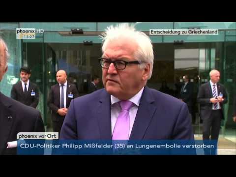 Euro-Krisengipfel: Statement von Frank-Walter Steinmeier am 13.07.2015