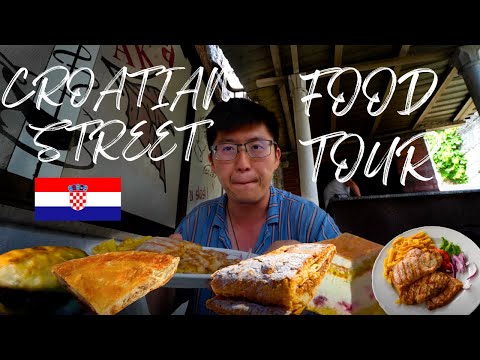 CROATIAN 🇭🇷 STREET FOOD TOUR - Grilled Pork Neck, Burek, Pljeskavica, Apple Strudel in Dubrovnik!