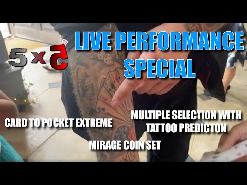 Live Performance Special - Card To Pocket, Mirage Coin Set & Tattoo Predict  | 5x5 With Craig Petty