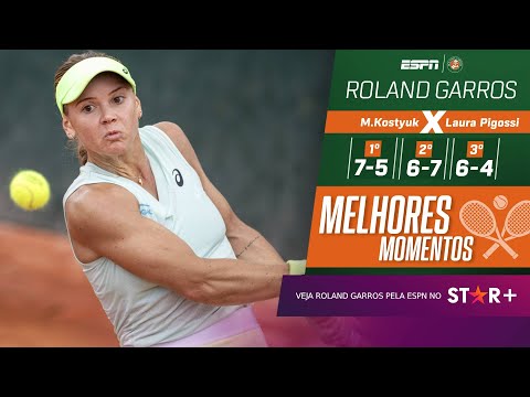 Laura Pigossi ameaça virada, mas sofre ‘apagão’ após chuva e perde para top 20 em Roland Garros