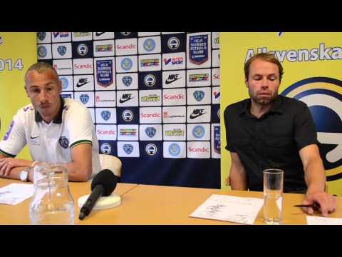 Presskonferens efter förlusten mot Falkenberg