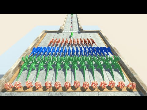 Colors Animals Race Obstacle Small Land Mines #2 - Animal Revolt Battle Simulator