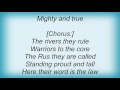 Rebellion - The Rus Lyrics