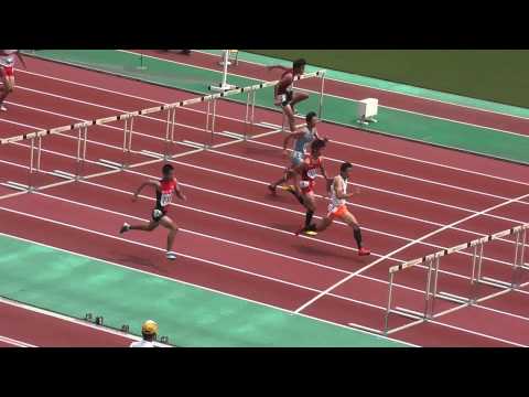 2014.8.22 兵庫県高校ユース 男子１年110mH 予選２組
