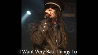 Wednesday 13 - Bad Things (LYRICS)