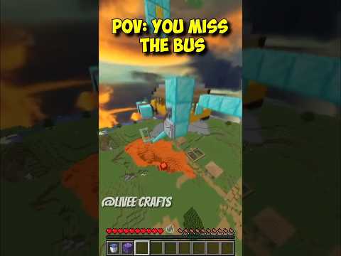 Missed the Bus in Minecraft 😱 #MinecraftCrafts