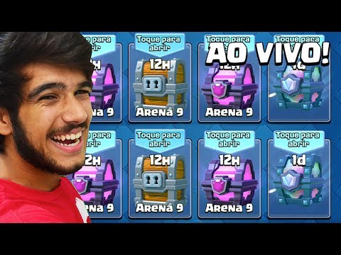 GANHANDO OS MELHORES BAÚS DO CLASH ROYALE!! AO VIVO!!