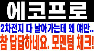 [에코프로 분석] 2차전지 다 가는데 왜 에코프로만 못갈까? 참 답답합니다. 모멘텀 다시 한번 체크하세요!!