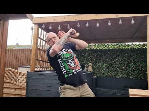 Free flow, using wooden cudgel I made