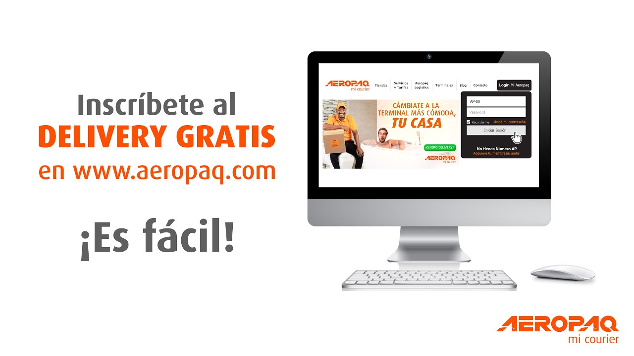 <?php echo Inscríbete al Delivery Gratis de AEROPAQ desde la página web; ?>