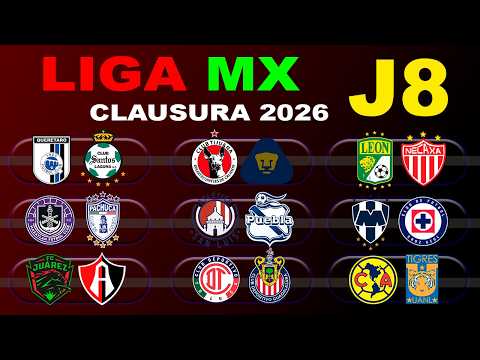 DATES, TIMES AND CHANNELS FOR MATCHDAY 8 OF THE LIGA MX CLAUSURA 2026