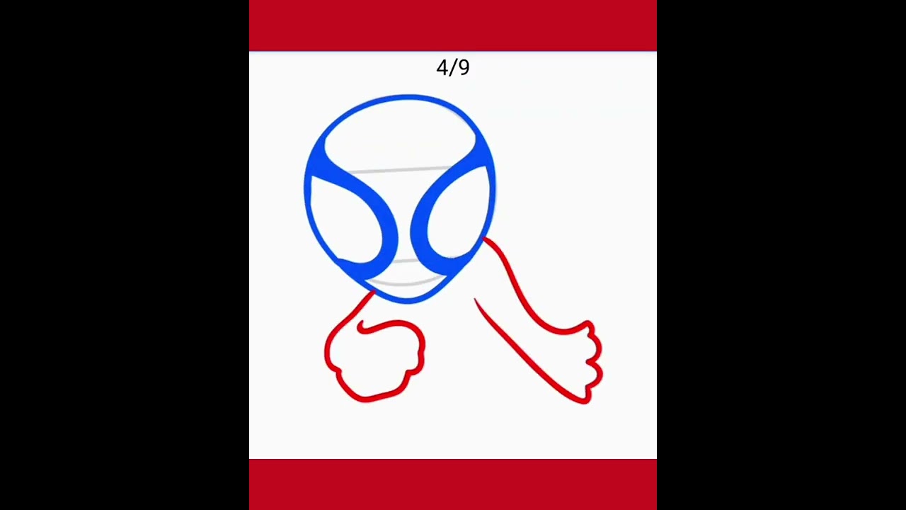 How to draw Chibi Super Hero SpiderMan #shorts #spiderman