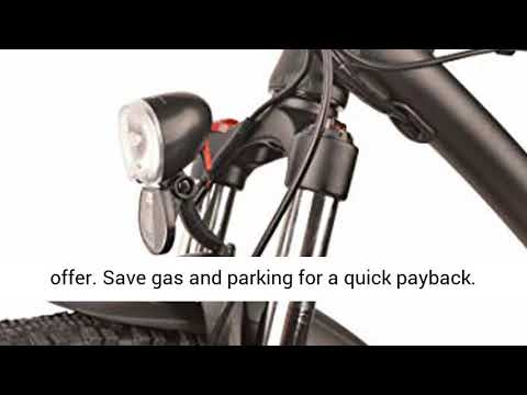 DJ Mountain Bike 750W 48V 13Ah Power Electric Bicycle, UL 2849, Matte Black, LED Bike Light, Fork...