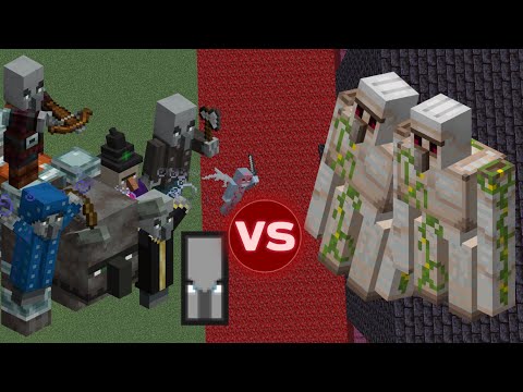 MC Silver Battles - Can 20 Iron Golems beat Hard Raid? - Raid vs Iron Golem [Minecraft 1.16.1]