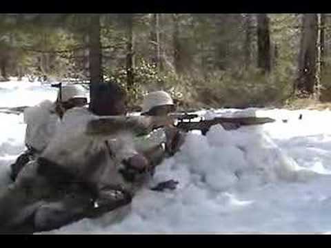 Firing the G43 sniper rifle