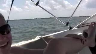 preview picture of video 'Driving a boat w/ no hands in the Banana River Cocoa Beach'