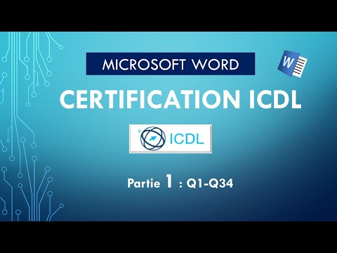 Certification ICDL WORD 2019 - Partie 1