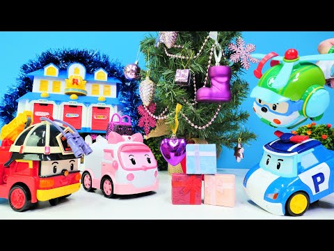 Spielspaß mit dem Robocar Poli - Weihnachtsgeschenke für die Robocars - Spielzeugvideo für Kinder