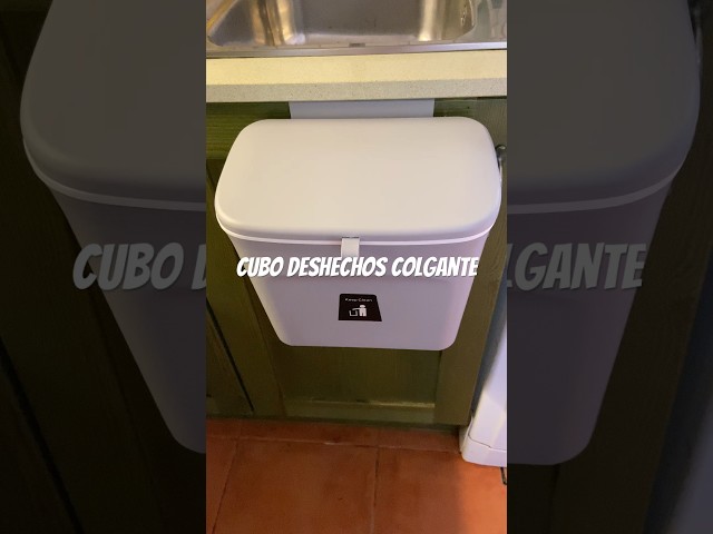 Vídeo relacionado con Kongming Cubo de basura para baño con prensa, 2 unidades estrecho para cocina, cubo de basura pequeño de 10 l con tapa, resistente a los olores para cocinas, baños, oficinas, salón, dormitorio, WC