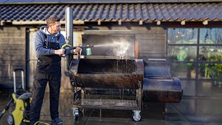 Deep Cleaning my DIRTY offset Smoker | Full Restoration