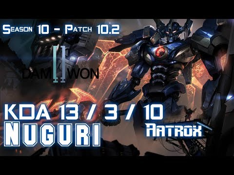 DWG Nuguri AATROX vs FIORA Top - Patch 10.2 KR Ranked