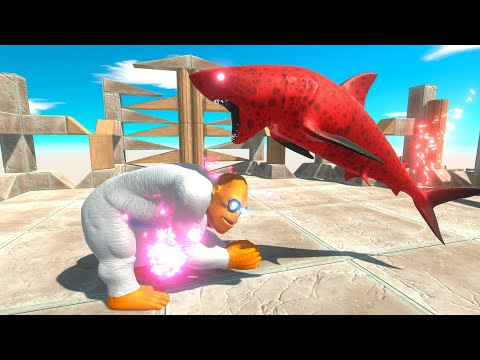 ⚡ VIRUS SHARK vs DOCTOR GORO THE GIANT DEATH CLIMB - 🦖 Animal Revolt Battle Simulator 🦕