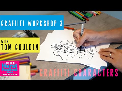 Online Graffiti Drawing Tutorials - Session 3 - Graffiti Characters (11 yrs +)