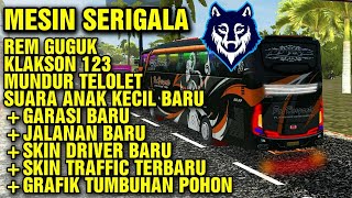 Download lagu BUSSID V3.3.3 OBB MOD SOUND SERIGALA REM GUGUK SUARA MUNDUR TELOLET   TRAFFIC JALANAN & GARASI BARU mp3