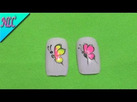 DECORACION DE MARIPOSAS FÁCIL DE HACER -BUTTERFLY NAIL ART – como pintar MARIPOSAS FÁCIL – NLC
