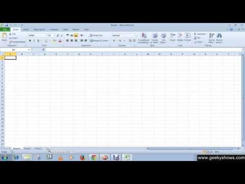 Microsoft Office Excel 2010 Insert a New Worksheet