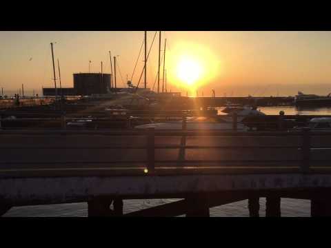 Caspian Sea, golden sunrise